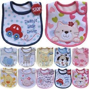 Stylish Unisex 3 PC Cotton Baby Bibs - Waterproof & Breathable