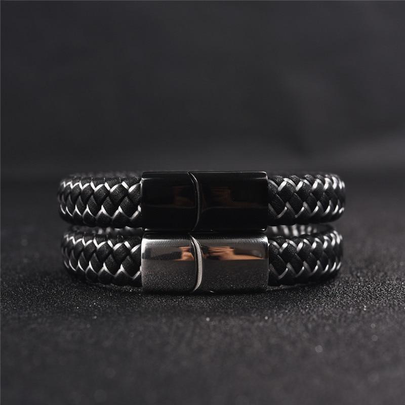 Handmade Luxury Modern Leather Braided Bracelet for Men