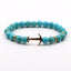 Bracelet en Pierre Naturelle au Design Ancre Élégant pour Hommes et Femmes