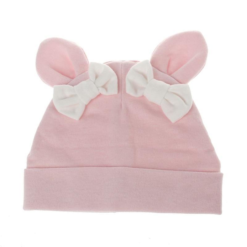 Sombrero de Conejito para Niña - Gorra de Algodón con Lazo