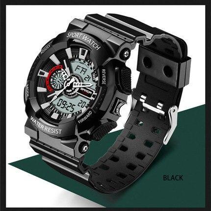 Montre de sport militaire unisexe LED numérique analogique