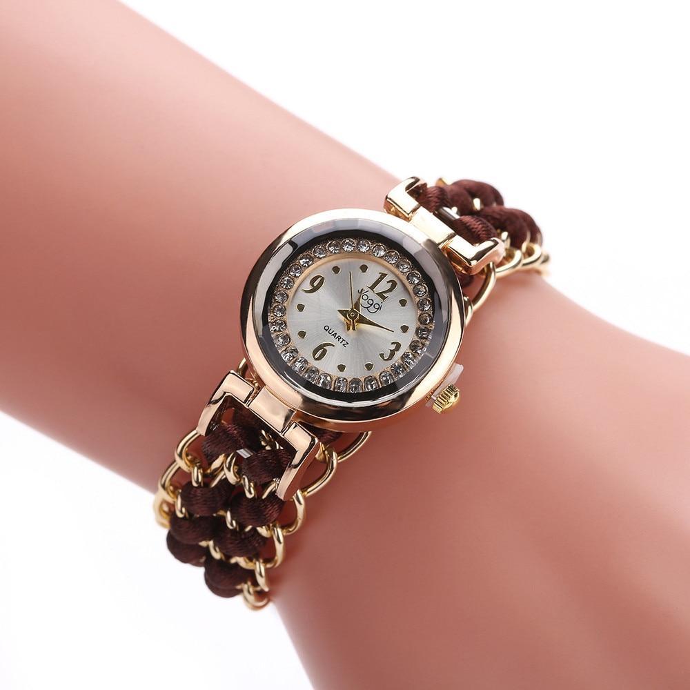 Montre Bracelet Ajustable Fait Main pour Femmes