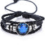 Elegant Zodiac Constellation Leather Bracelet for All