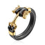 Pulsera de Ancla de Cuero Genuino con Charm de Acero Inoxidable