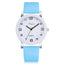 Montre à Quartz Blanche Élégante pour Femme avec Bracelet en Cuir