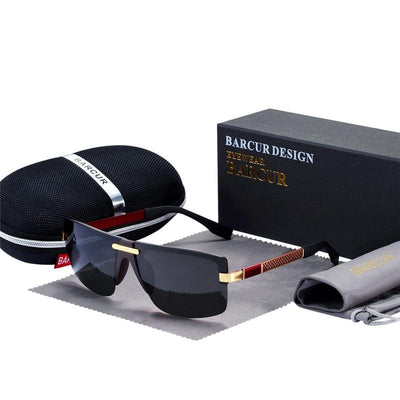 Luxury Rimless Polarized Sunglasses with UV400 Protection