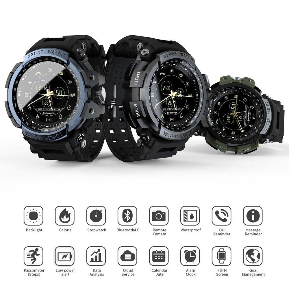 Montre intelligente sportive moderne - Étanchéité 5ATM et connectivité Bluetooth