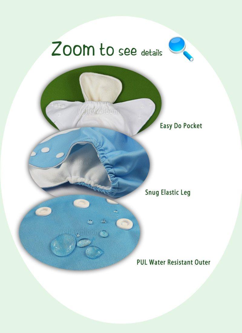 Modern Luxury Printed Washable Cloth Diaper Set