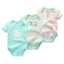 3-Piece Modern Baby Bodysuit Set - Unisex Unicorn Design