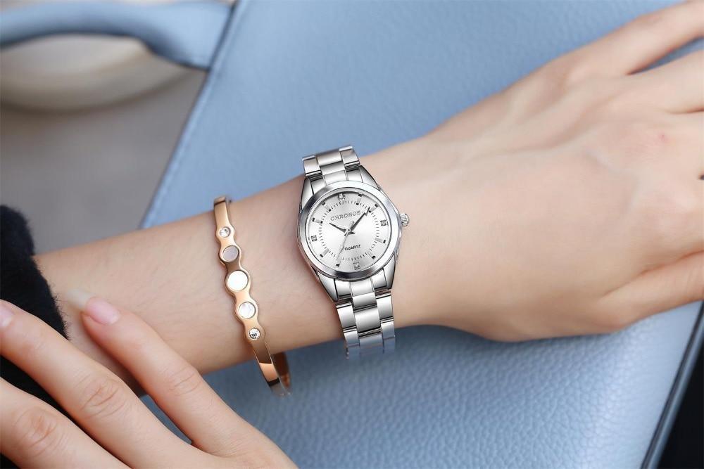 Montre à Quartz en Rhinestones de Luxe STEVVEX pour Femmes