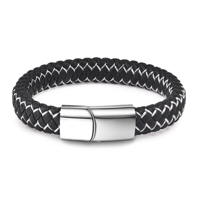 Handmade Luxury Modern Leather Braided Bracelet for Men