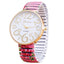 Montre à Quartz avec Imprimé Floral de Luxe pour Femmes