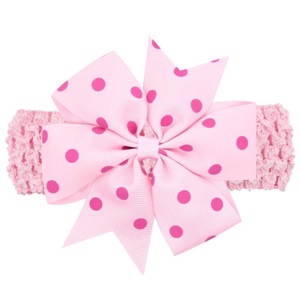 Modern Luxury Dot Bow Wide Headband for Girls
