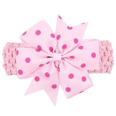 Modern Luxury Dot Bow Wide Headband for Girls