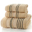 3Pieces Set Grey Cotton Towel Set for Men toalla 2pc Face Washcloth Hand Towel 1pc Bath Towel Camping Shower Towels Bathroom - Korvel
