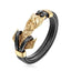 Pulsera de Ancla de Cuero Genuino con Charm de Acero Inoxidable