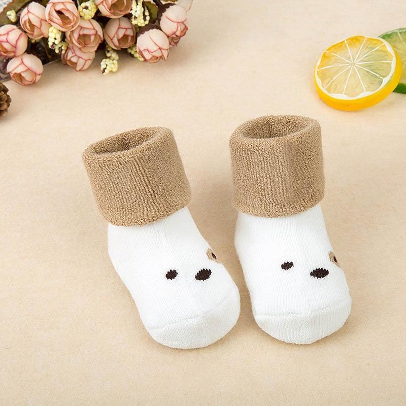 Chaussettes pour bébés en coton doux antidérapantes pour nouveau-nés et tout-petits