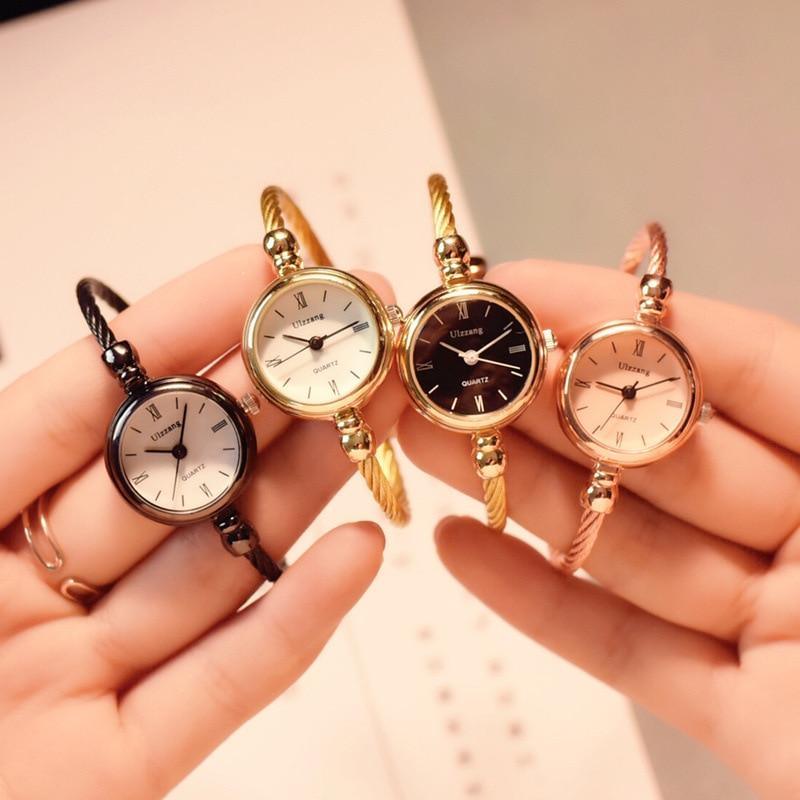 Montre Bangle en Or Rose Élégante pour Femmes