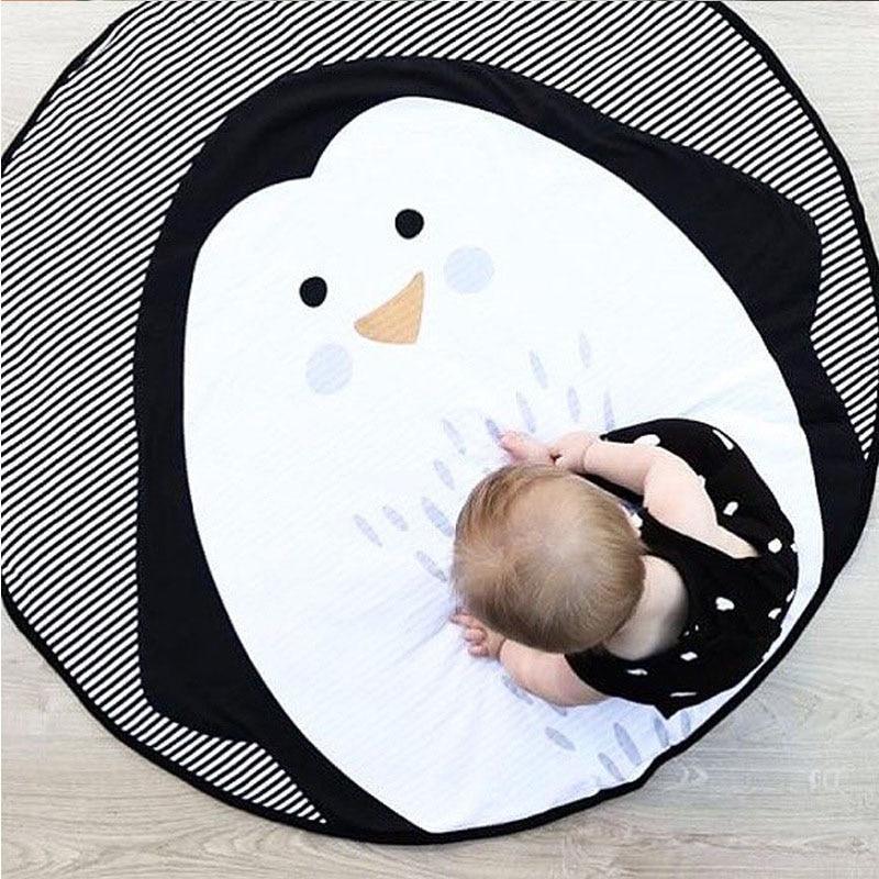 Deluxe Cartoon Animal Play Mat for Infants - Foldable Cotton Rug - Korvel