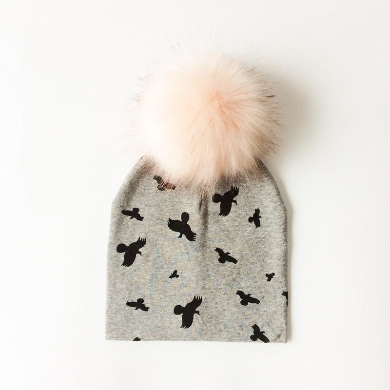 Luxury Cartoon Print Cotton Beanie Hat for Kids