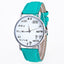 Montre analogique à quartz élégante pour femmes avec bracelet en cuir