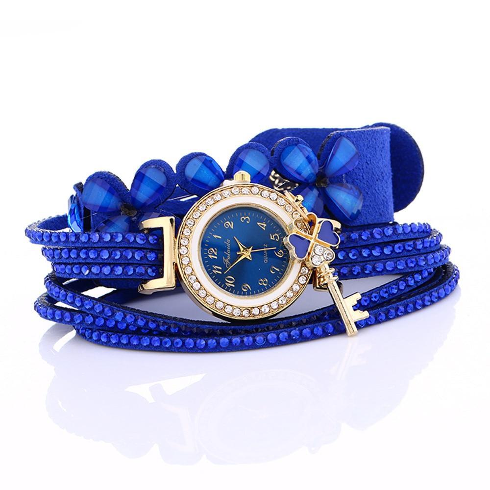 Montre analogique en alliage quartz décontractée de luxe pour femmes