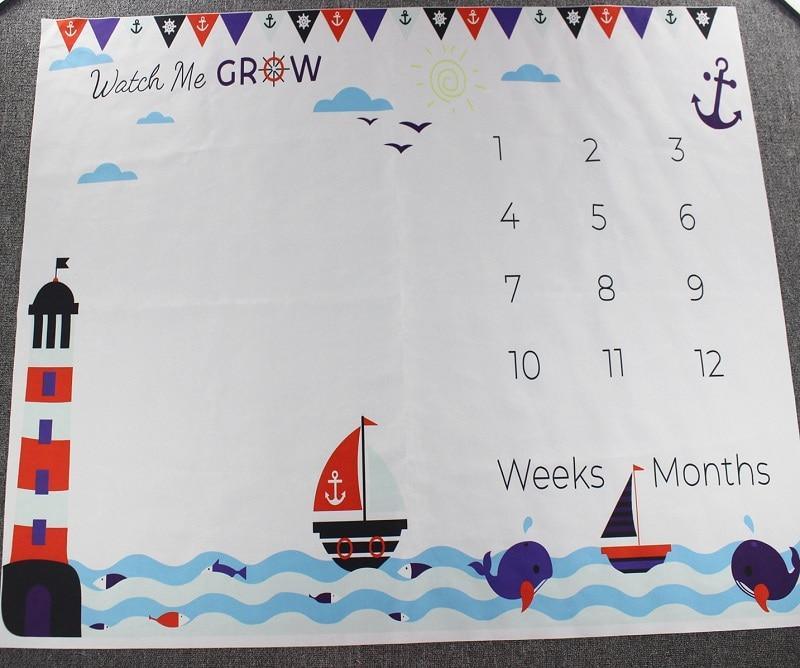 Adorable Cartoon-Themed Baby Milestone Blanket and Play Mat - Korvel