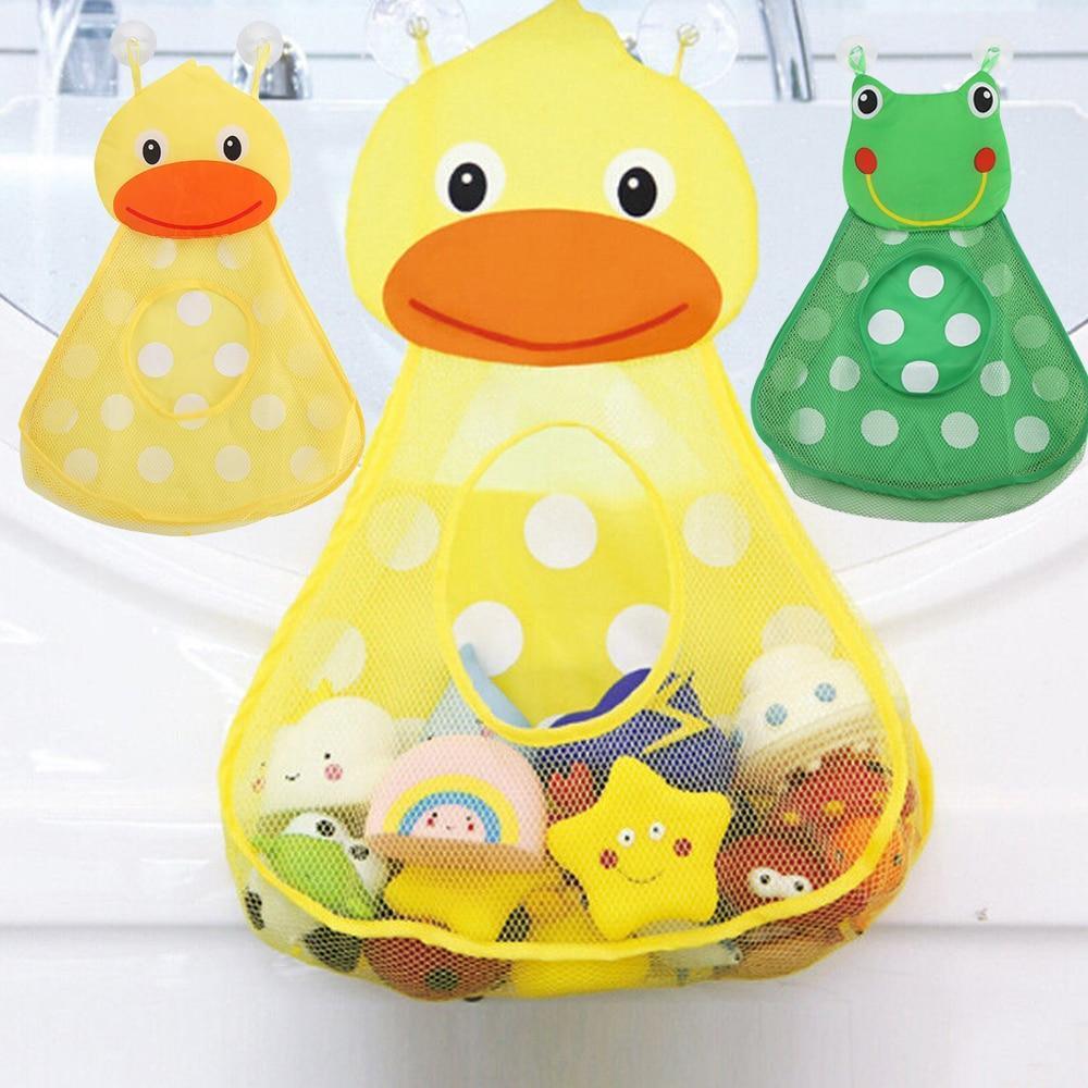 Adorable Duck & Frog Bath Toy Organizer with Suction Cups - Ultimate Storage Solution for Kids - Korvel