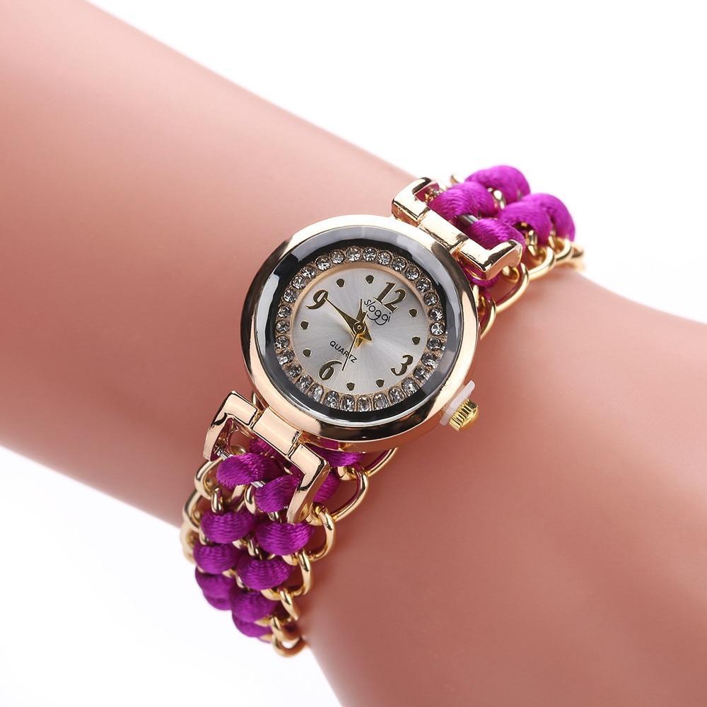 Montre Bracelet Ajustable Fait Main pour Femmes
