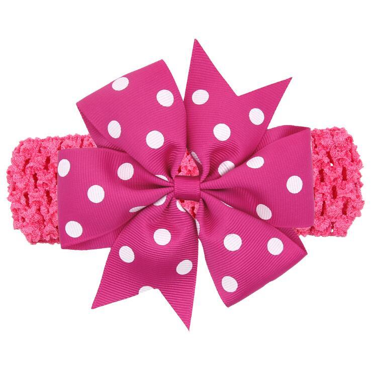 Modern Luxury Dot Bow Wide Headband for Girls