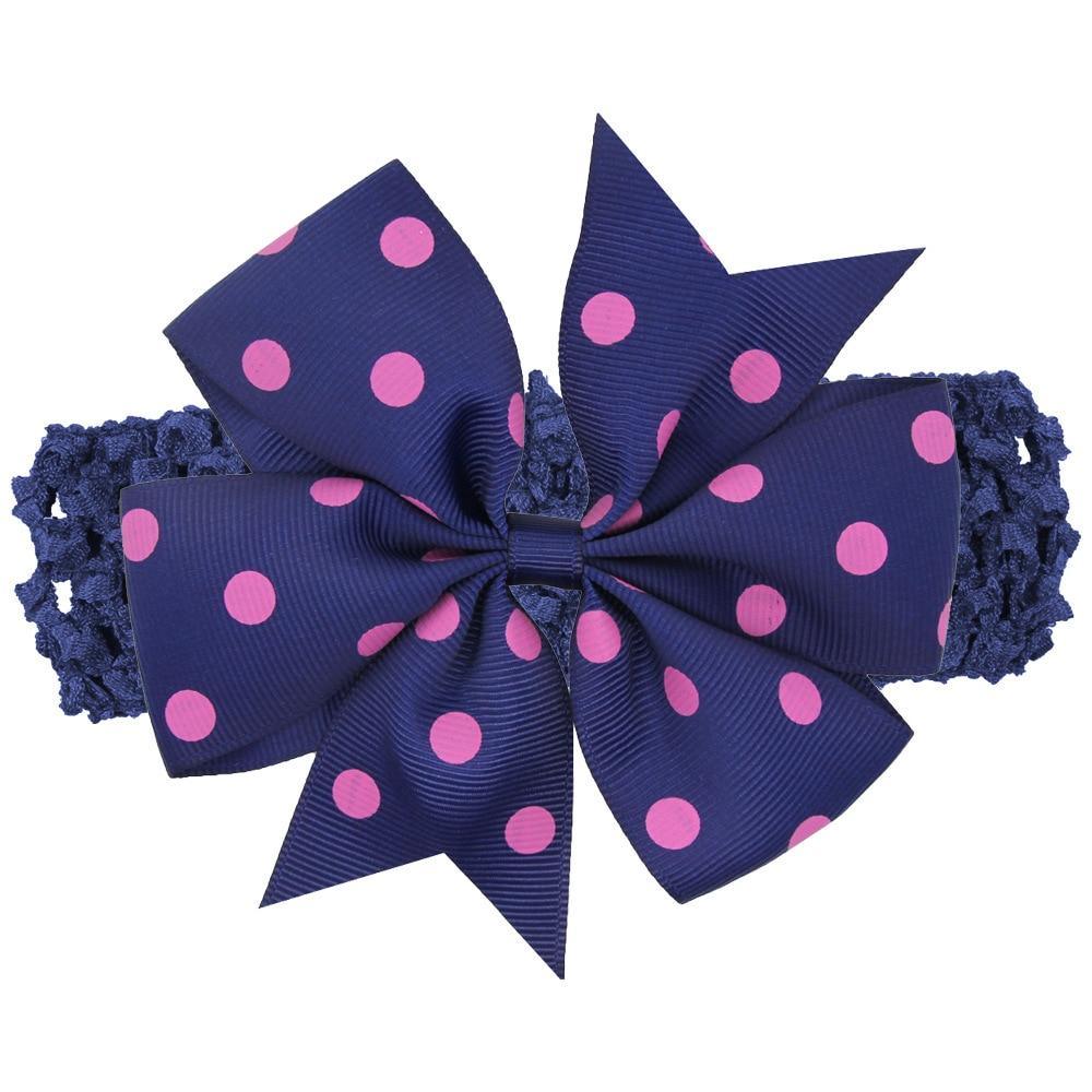 Modern Luxury Dot Bow Wide Headband for Girls