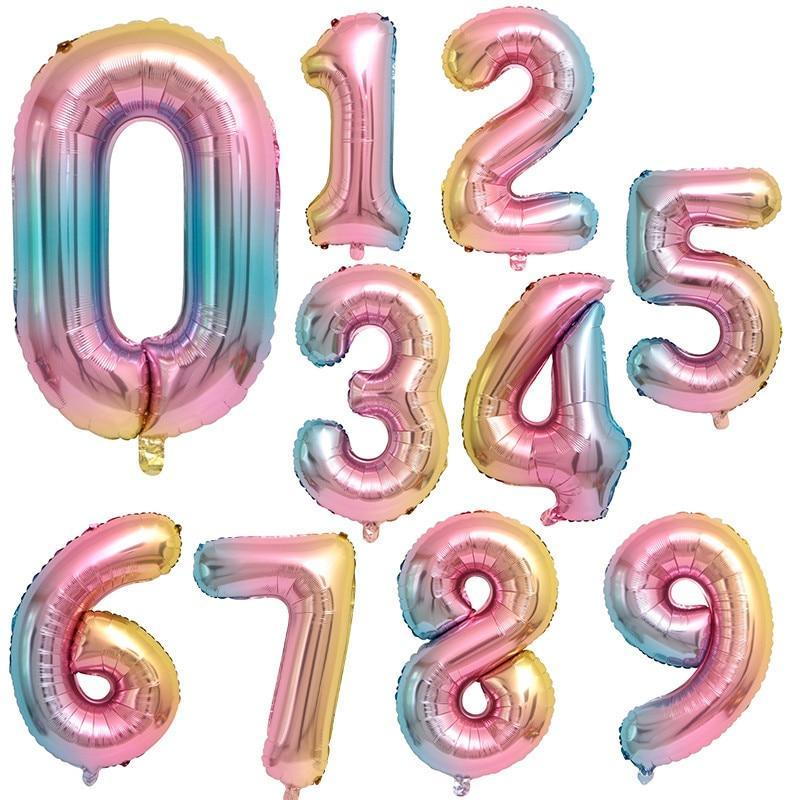 Luxury 32-Inch Number Foil Balloon for Celebrations