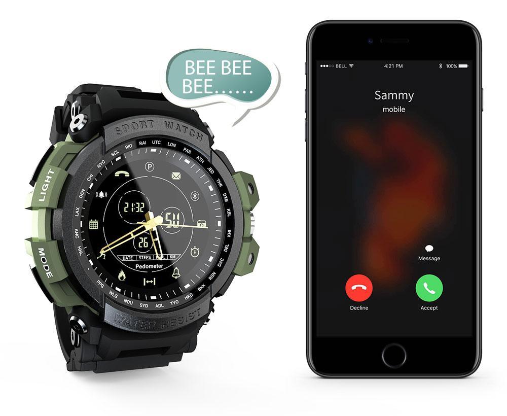 Montre intelligente sportive moderne - Étanchéité 5ATM et connectivité Bluetooth