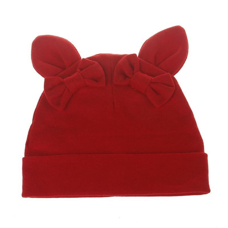 Sombrero de Conejito para Niña - Gorra de Algodón con Lazo