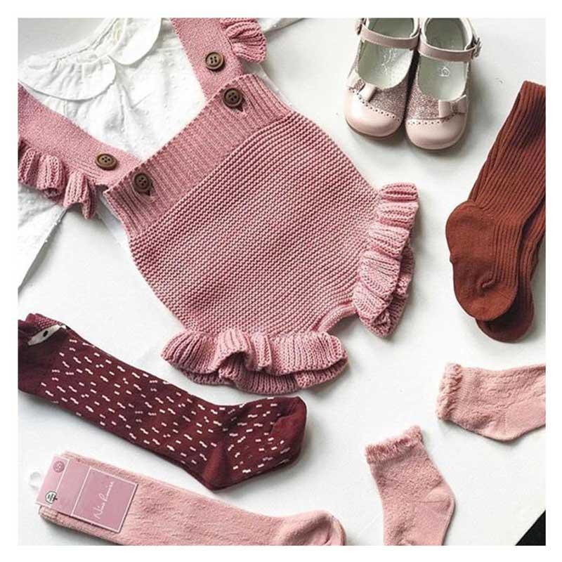 Combinaison Tricotée de Style Rétro pour Fille Bébé
