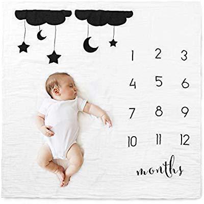 Adorable Cartoon-Themed Baby Milestone Blanket and Play Mat - Korvel