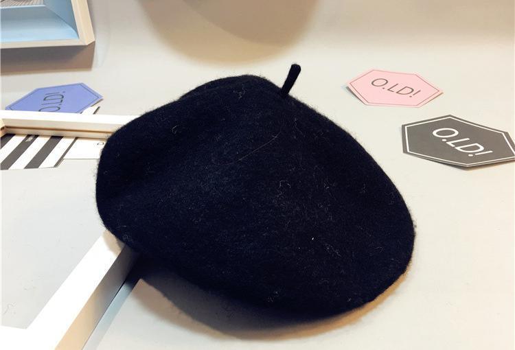 Pure Wool Baby Beret Hat in Modern Retro Design