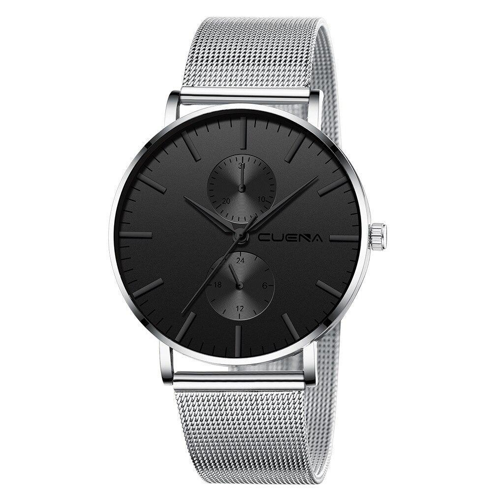 Montre classique décontractée en métal unisexe de luxe