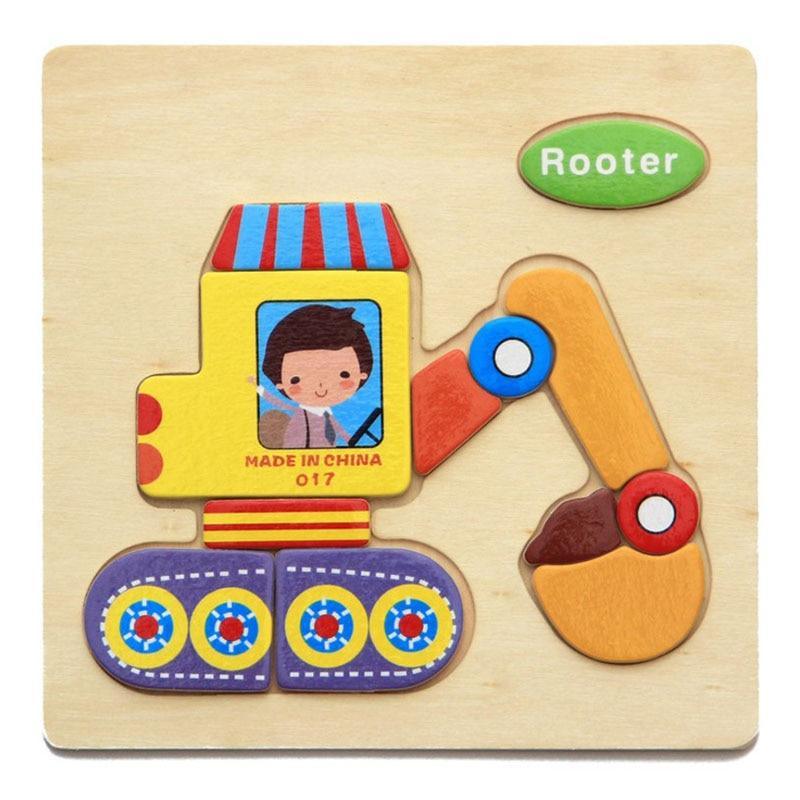 Rompecabezas Educativos 3D de Madera Stevvex para Niños