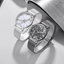 Montre de poignet pour femmes en marbre rose doré de luxe