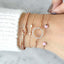 Luxury Gold Crystal Circle Arrow Bracelet Set for Women