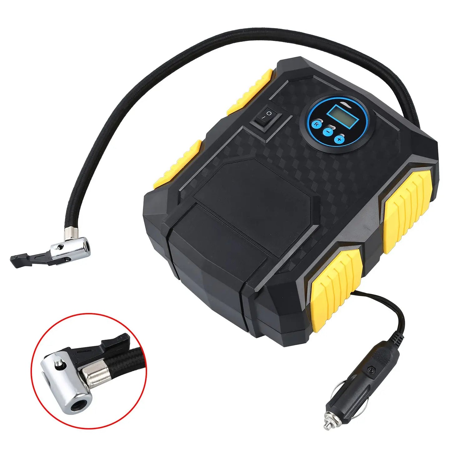 Digital Tire Inflator DC 12 Volt Car Portable Air Compressor Pump 150 PSI Car Air Compressor for Car Bicycles Motorcycles - Korvel