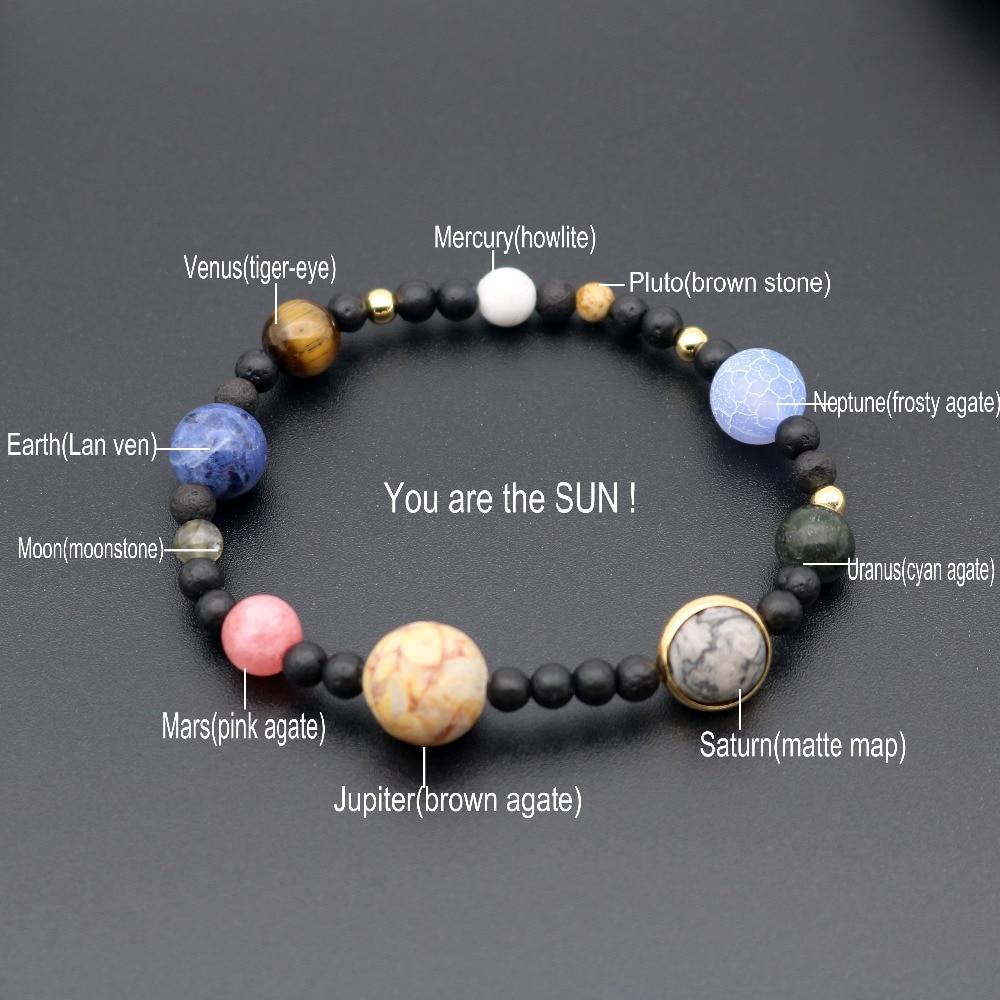 Galaxy Solar System Bracelet - Natural Stone Jewelry