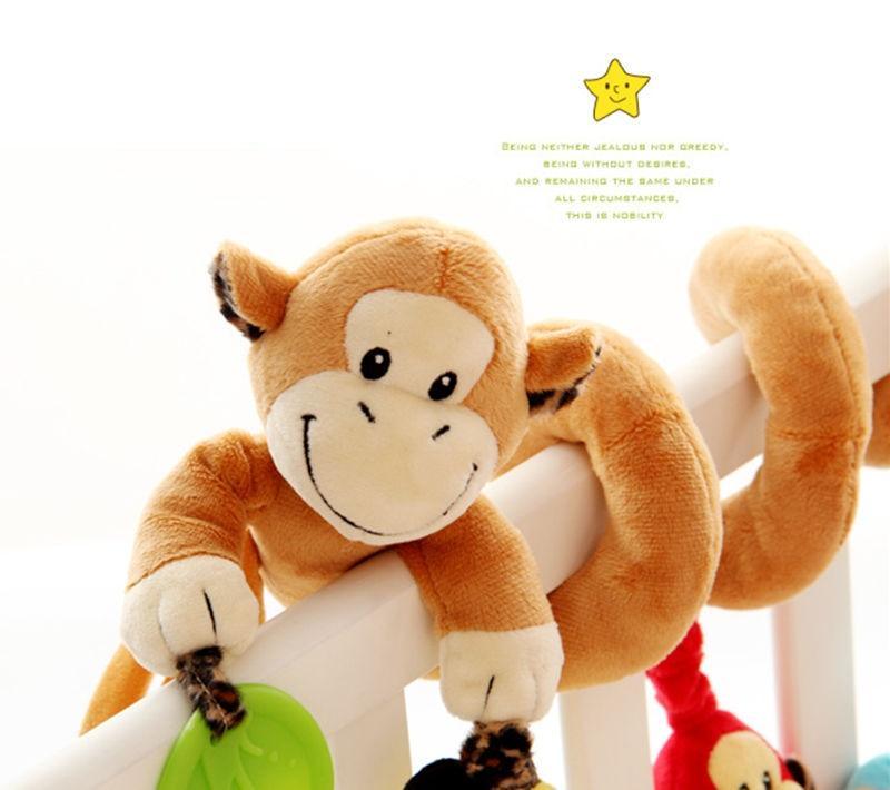 Colorful Animal Rattle Stroller Toy for Infants