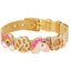 Conjunto de Pulseras de Acero Inoxidable Elegante con Charm de Corazón de Cristal