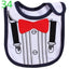 Bib de bebé de algodón con diseño de dibujos animados - Impermeable y cómodo