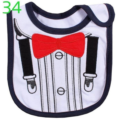 Cartoon Cotton Baby Bib - Waterproof and Comfortable
