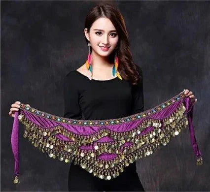 Vila&Yomi Premium Belly Dance Belt with Crystal Accents