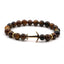 Bracelet en Pierre Naturelle au Design Ancre Élégant pour Hommes et Femmes
