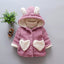Cozy Velvet Winter Coats for Baby Girls - Heart Print Hoodies - Korvel